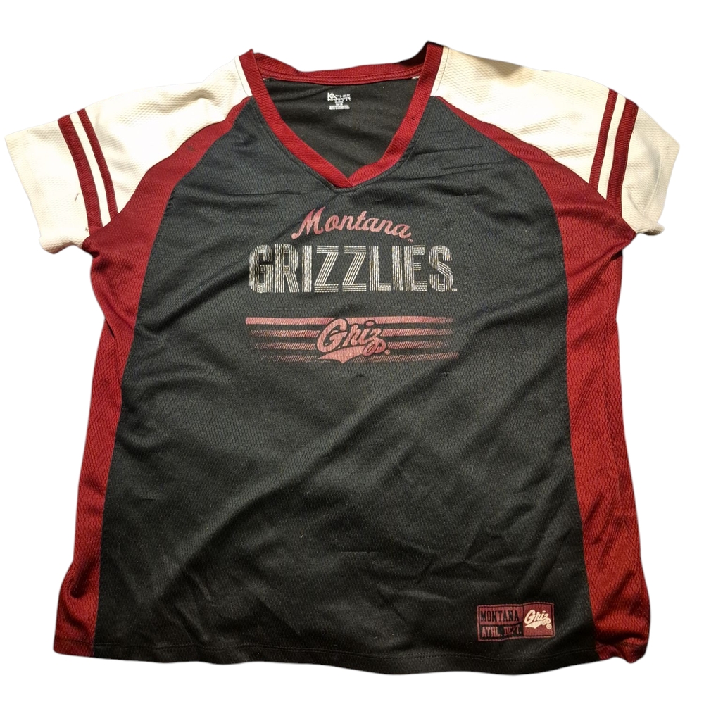 Maroon And Black Montana Grizzlies Jersey Shirt